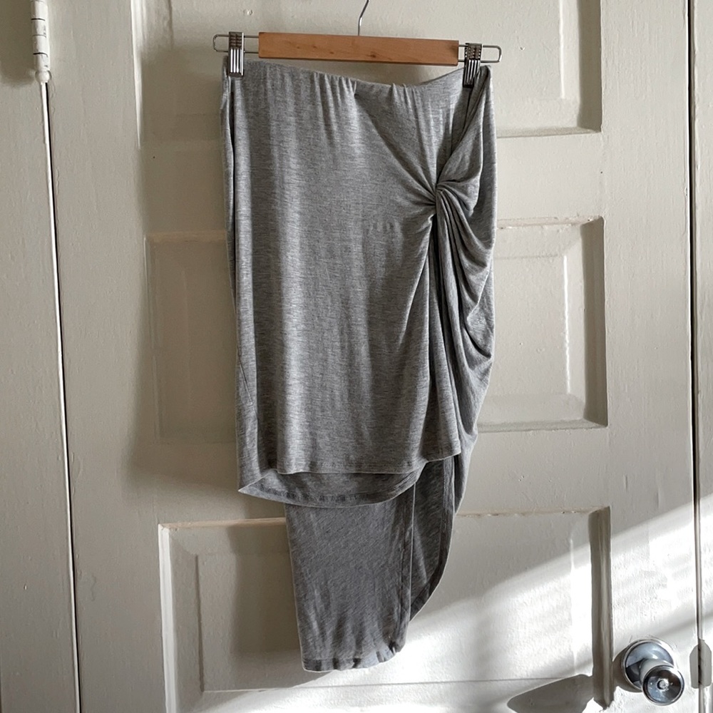 Mikey & Joey asymmetric jersey-knit skirt, small